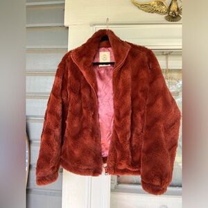 Urban outfitters fuzzy jacket zip up